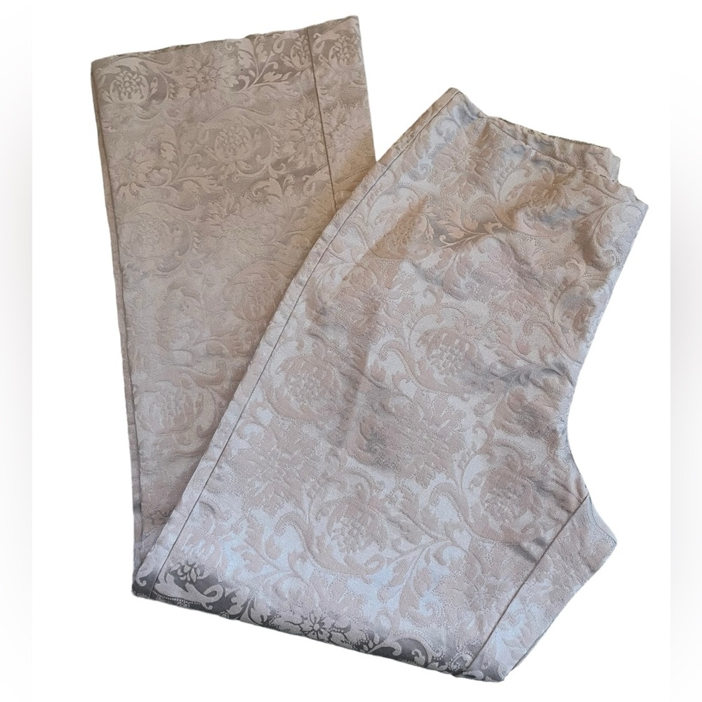 New York & Company Cream Patterned Pants